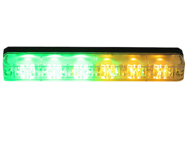 8892810 -Buyers- Ultra Bright Narrow Profile Green/Amber LED Strobe Light - Nicks Truck Parts
