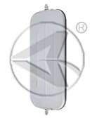 563.9009-7 in. X 16 in. West Coast Rib Back Mirror-Stainless Steel, (product_type), (product_vendor) - Nick's Truck Parts
