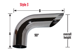 CSP-51218SC -Grand Rock- ELBOW,5"90DEG OD/MITER CHR - Nick's Truck Parts