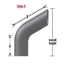 OB-560C -Grand Rock- STACK CSP,5" OD/MITER CHR - Nick's Truck Parts