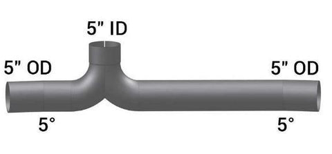 FL-12104-5in.4-Bend ID/OD/OD Y-Pipe Alz, (product_type), (product_vendor) - Nick's Truck Parts