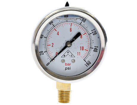 HPGS300- Buyers Silicone Filled Pressure Gauge - Stem Mount 0-300 PSI - Nicks Truck Parts