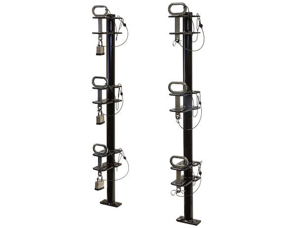 Buyers- LT13- 3-Position Channel Style Lockable Trimmer Rack For Open Landscape Trailers - Nicks Truck Parts