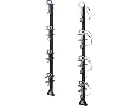 LT14- Buyers- 4-Position Channel Style Lockable Trimmer Rack For Open Landscape Trailers - Nicks Truck Parts