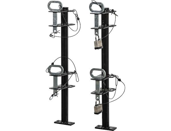 LT18- 2 Position Channel-Style Lockable Trimmer Rack For Open Landscape Trailers, (product_type), (product_vendor) - Nicks Truck Parts