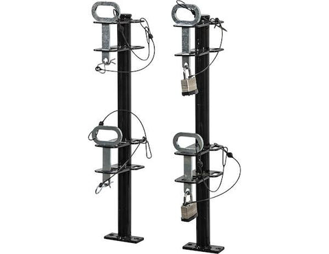 LT18- 2 Position Channel-Style Lockable Trimmer Rack For Open Landscape Trailers, (product_type), (product_vendor) - Nick's Truck Parts