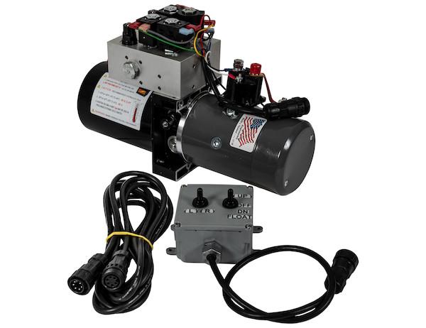 PU3593A - Buyers-Buyers 4-Way/3-Way DC Power Unit-Electric Controls Horizontal 0.32 Gallon Reservoir - Nicks Truck Parts