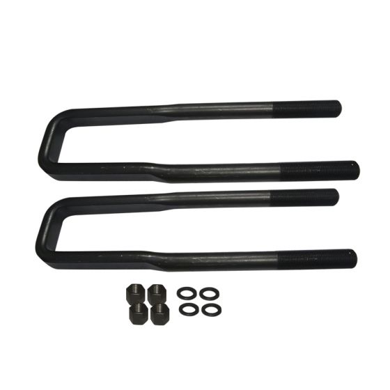 SFT-338K- U-Bolt Kit FRUEHAUF 1-1/8in-12 D x 5in W x 13-1/4in L - Square Forged Top - Nick's Truck Parts