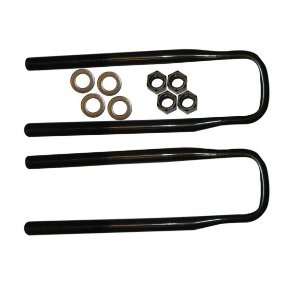 SPB-24- U-Bolt Kit 1in-14 D x 3-1/2in W x 15-1/2in L Semi-Round Forged Top - Nick's Truck Parts