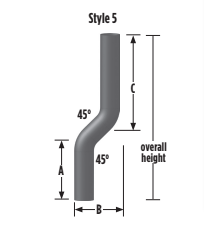 Grand Rock- FEC-5SA- STACK DUMP,5"2-BEND OD/OD ALZ - Nick's Truck Parts