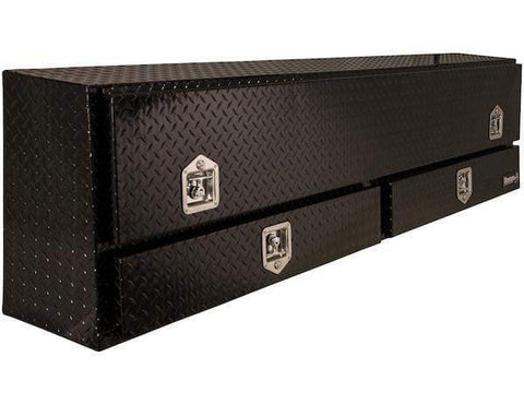 Buyers-1725641-21x13.5/10x72 Inch Black Diamond Tread Aluminum Contractor Truck Box With Drawer, (product_type), (product_vendor) - Nicks Truck Parts