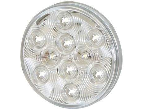 Buyers-5624352-4 Inch Clear Round LED Interior Dome Light With White Housing, (product_type), (product_vendor) - Nick's Truck Parts