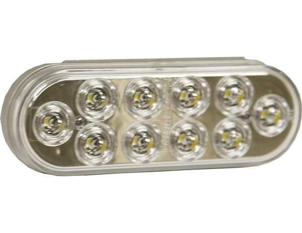 Buyers-5626311-6 Inch Clear Oval Backup Light With 10 LEDs (Qty of 10), (product_type), (product_vendor) - Nicks Truck Parts