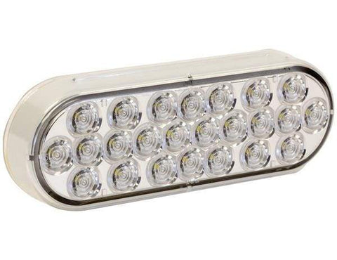 Buyers-5626325-6 Inch Clear Oval Backup Light With 24 LEDs (Qty of 10), (product_type), (product_vendor) - Nick's Truck Parts