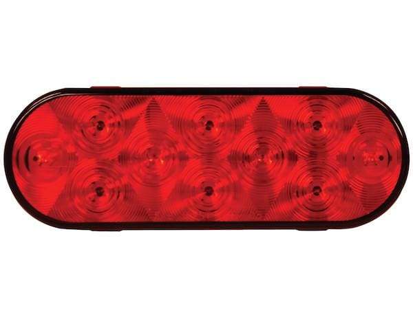 Buyers-5626550-6 Inch Oval Stop/Turn/Tail Light With 10 Clear LEDs, Red Lens (Pkg of 10), (product_type), (product_vendor) - Nicks Truck Parts