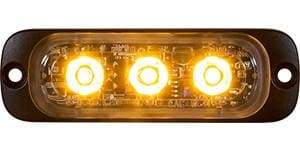Buyers-8892300-Rec. Amber LED Thin Mount Horizontal Strobe Light, 12-24V, (product_type), (product_vendor) - Nicks Truck Parts