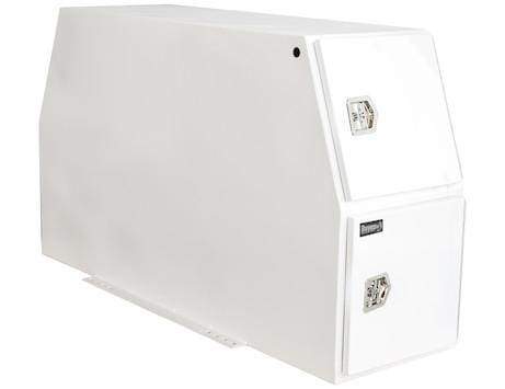 Buyers-BP824624W-46x24x82 Inch Flat Floor White Steel Backpack Truck Box, (product_type), (product_vendor) - Nicks Truck Parts