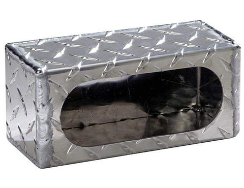 Buyers-LB383ALDT-Single Oval Light Box Diamond Tread Aluminum, (product_type), (product_vendor) - Nick's Truck Parts
