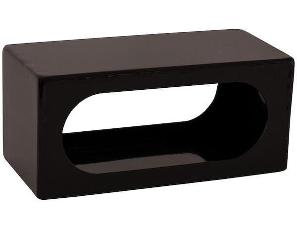 Buyers-LB384-Single Oval Both Front And Back Light Box Black Powder Coated Steel, (product_type), (product_vendor) - Nicks Truck Parts