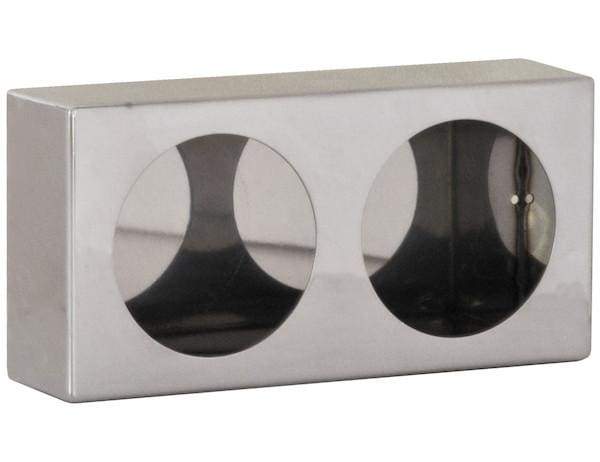 Buyers-LB6123SST-Dual Round Light Box Stainless Steel, (product_type), (product_vendor) - Nicks Truck Parts