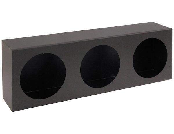 Buyers-LB6183-Triple Round Light Box Black Powder Coated Steel, (product_type), (product_vendor) - Nicks Truck Parts
