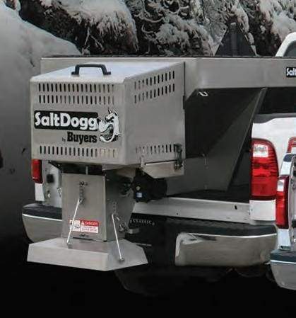 Buyers-SALTDOGG-1400100SS-2.0 Cubic Yard Gas StainlessSteel Hopper Spreader-Extended Chute, (product_type), (product_vendor) - Nicks Truck Parts