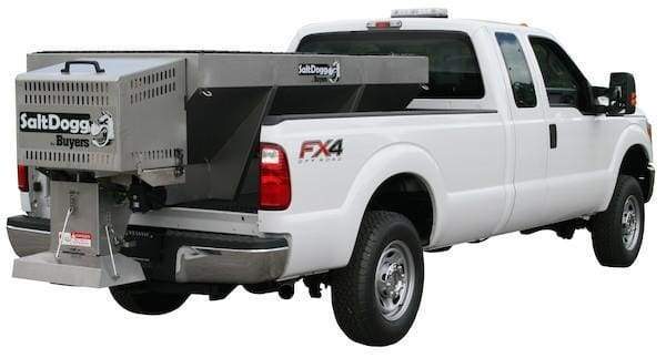 Buyers-SALTDOGG-1400250SS-1.5 Cubic Yard Gas Stainless Steel Hopper Spreader-Extended Chute, (product_type), (product_vendor) - Nicks Truck Parts