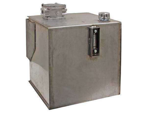 Buyers-SMR30SS10-30 Gallon Stainless Steel Bulkhead Hydraulic Reservoir With 10 Micron Filter, (product_type), (product_vendor) - Nicks Truck Parts