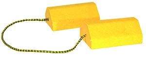 Buyers-WC9642Y-Yellow Composite Wheel Chock Set with Rope, (product_type), (product_vendor) - Nicks Truck Parts