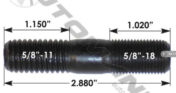 E-11646-Drive Flange Stud, (product_type), (product_vendor) - Nick's Truck Parts