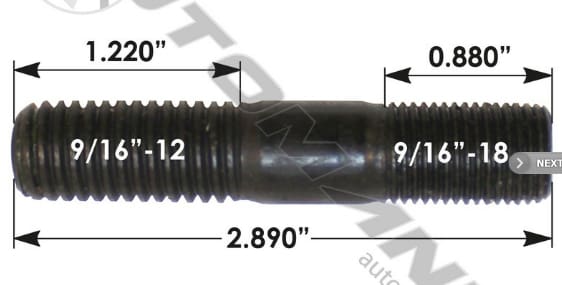 E-11650-Drive Flange Stud, (product_type), (product_vendor) - Nick's Truck Parts