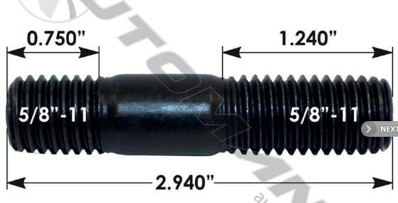 E-11651-Drive Flange Stud, (product_type), (product_vendor) - Nick's Truck Parts