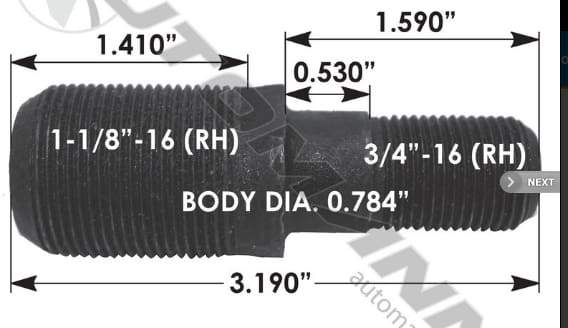 E-3723R-Round Collar Should Stud, (product_type), (product_vendor) - Nick's Truck Parts