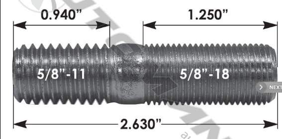 E-4951-Drive Flange Stud, (product_type), (product_vendor) - Nick's Truck Parts