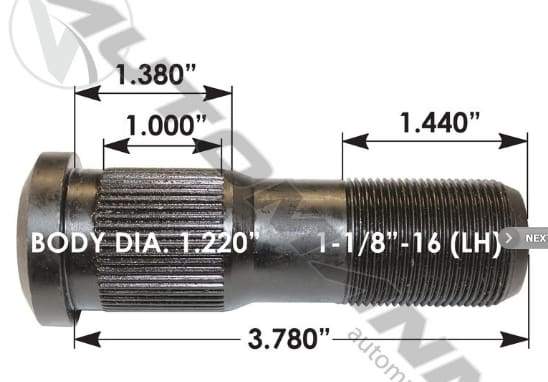 E-5985L-Serrated Wheel Stud, (product_type), (product_vendor) - Nick's Truck Parts