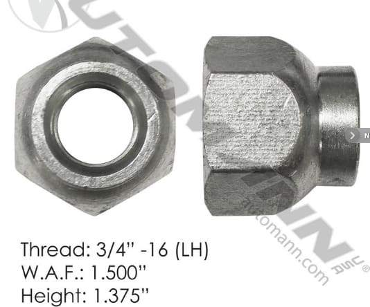 E-5995L-Disc Wheel Nut, (product_type), (product_vendor) - Nick's Truck Parts