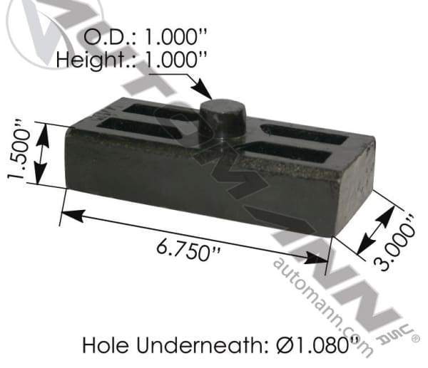 338-1109 - Fruehauf Spacer Axle Seat - Nick's Truck Parts