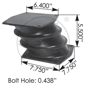 Fortpro Bolster Spring Compatible W/ Hendrickson Norde HN 460 Truck Su Replaces 64718 000 Nm1010 F184286