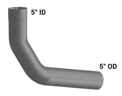 KW-1270LC-5in 2-Bend ID/OD Pipe Left Chrome, (product_type), (product_vendor) - Nick's Truck Parts