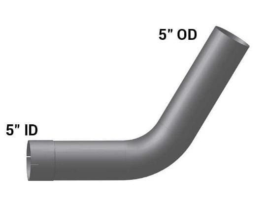 KW-17876C-Elbow,5in.60 Deg ID/OD Chrome, (product_type), (product_vendor) - Nick's Truck Parts