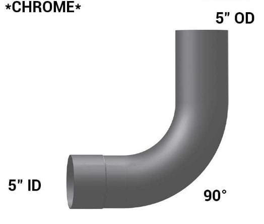 WS-3540C-Elbow,5in. 90 Deg ID/OD Chrome, (product_type), (product_vendor) - Nick's Truck Parts