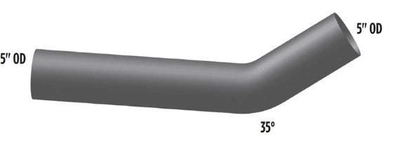 WS-3545-Elbow,5in. 35 Deg OD/OD ALZ, (product_type), (product_vendor) - Nick's Truck Parts