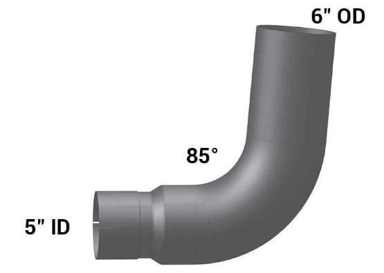 WS6-3440C-Elbow,6in. 85 Deg OD/R5in.ID Chrome, (product_type), (product_vendor) - Nick's Truck Parts