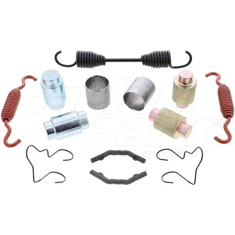 Automann BHE-2769S brake hardware kit with various metal components for vehicle brake system repair.