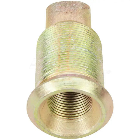 Automann E-10253R inner cap nut for wheel end assembly, shown in a close-up image with a metallic finish