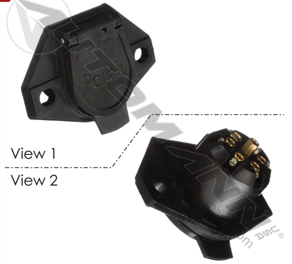 11-723P - 7 Way Connector Socket - Nick's Truck Parts