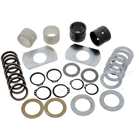 Automann BHE-2087 camshaft hardware kit with brake components, including bolts and brackets, arranged on a white background.