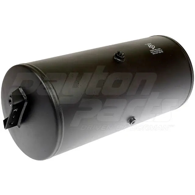 Heavy Duty Dayton trailer air tank, durable metal air tank for heavy-duty trailer air brake systems, shown in the image.