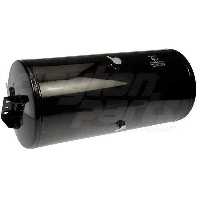 Dayton 12-285053 air tank reservoir showing a cylindrical metal air tank with fittings and valve for compressed air storage.