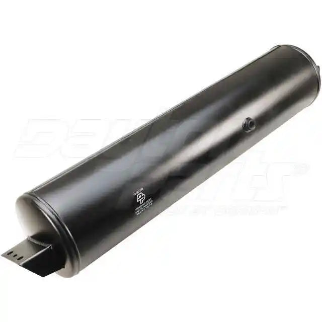 Dayton 12-301239 heavy duty trailer air tank, cylindrical metal air tank for trailer air brake systems, black finish